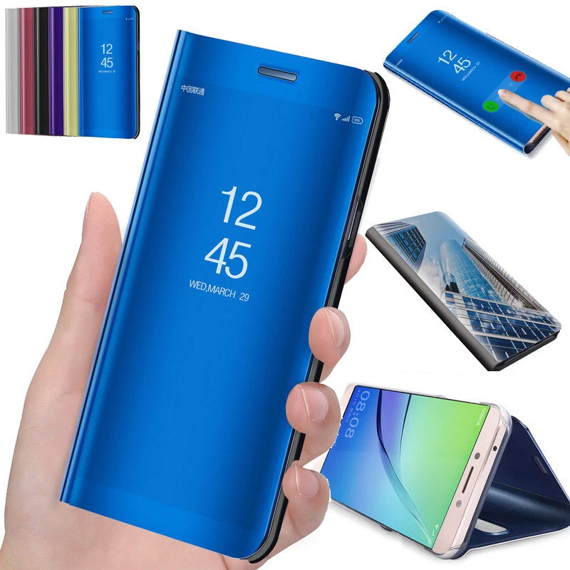 Умный зеркальный чехол с откидной крышкой для VIVO X20 X21 X23 Y85 Y83 Y81 Y71 Y97 Y91 Y17 V7 V11 V15 Z1 Pro