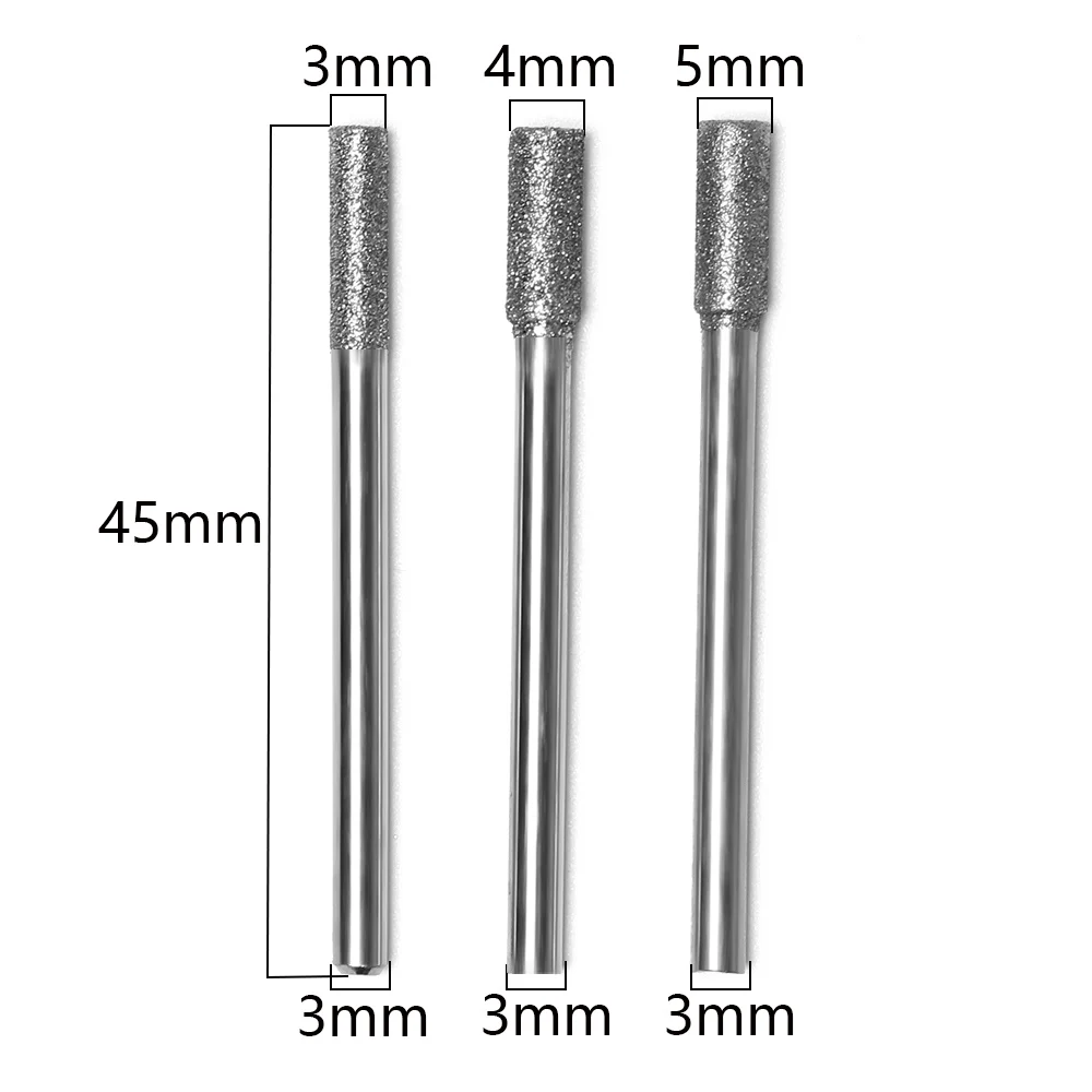 

5pcs 5/32" 3/4/5mm Diamond Chainsaw Sharpener Micro-carving Needle Burr Stone Round Abrasive Tools File Fits 1453 Craftsman