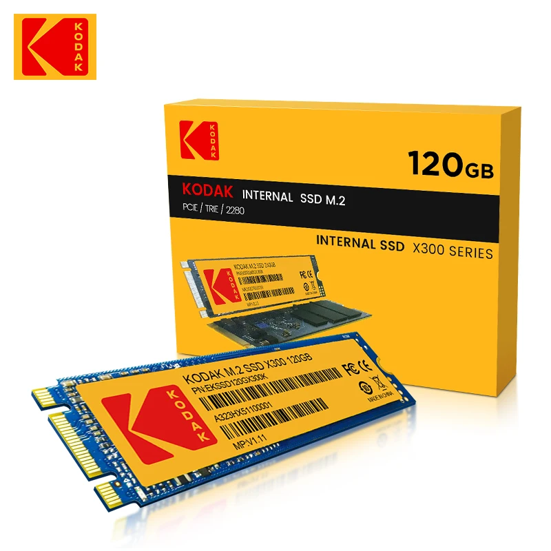 

KODAK M.2 X300 SSD 120 Гб PCIe NVME 240 ГБ 480 ГБ 960 ГБ твердотельный накопитель 2280 внутренний жесткий диск HDD для ноутбука и настольного компьютера