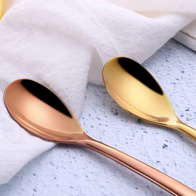 Набор из 2 предметов цветная ложка для супа нержавеющей стали металлическая