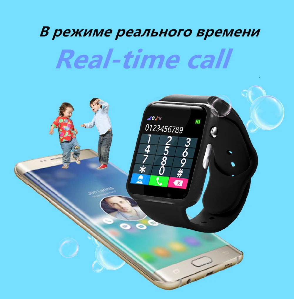 A1 Facebook Смарт-часы для детей безопасная электроника камера SIM-звонок детские