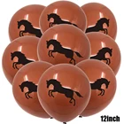 Украшение для вечевечерние НКИ в виде лошади на день рождения, воздушный шар в форме лошади, шары в форме лошади на день рождения, праздник для будущей мамы, ковбойский декор для вечеринки