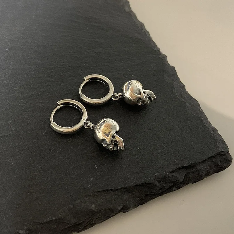 QMCOCO панк Хэллоуин Скелеты Череп серьги для мужчин женщин серебряные ювелирные