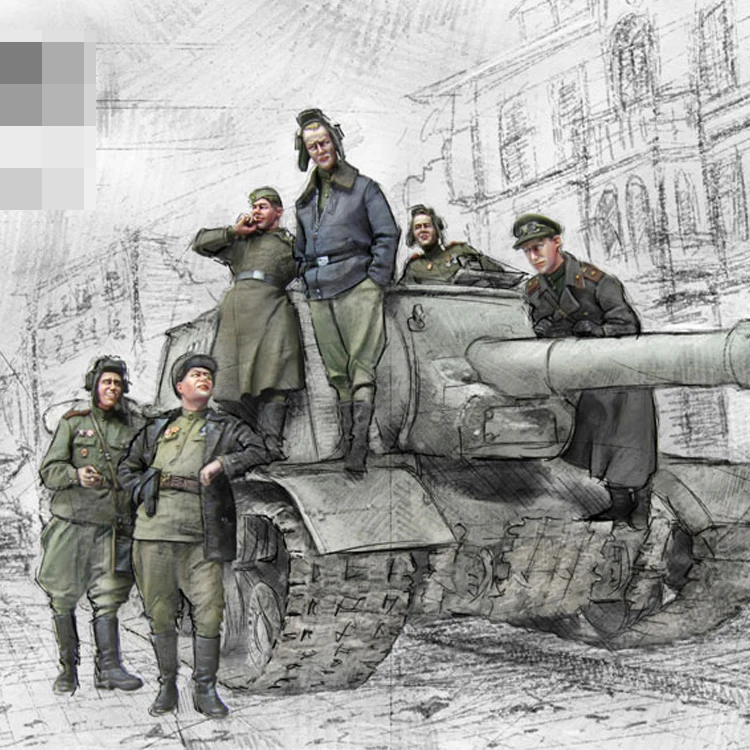 Модель из смолы 1/35 фигурка солдатика GK русская танковая Экипировка большой набор