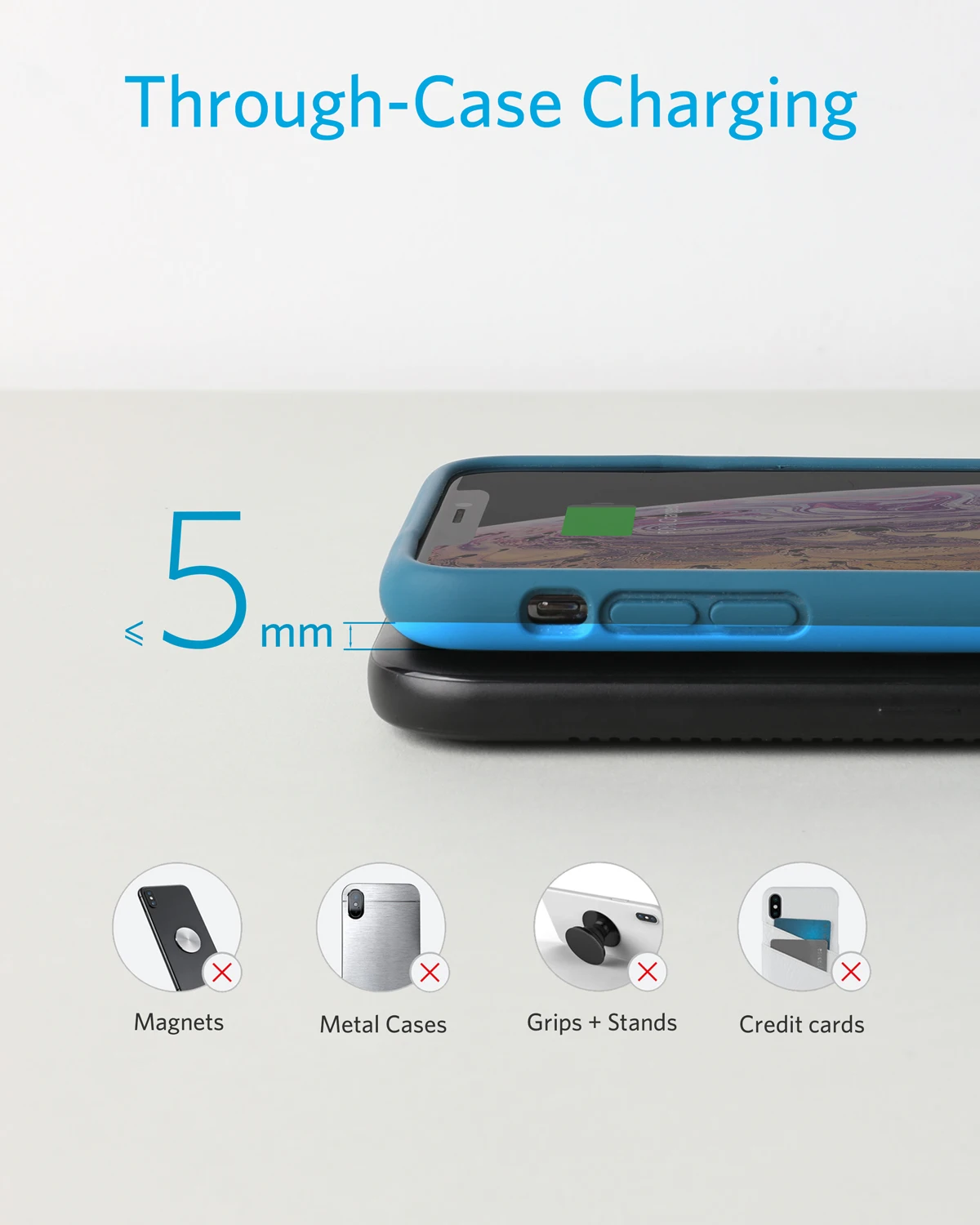 anker wireless charger powerwave base pad qi certified 7 5w for iphone 11 10w for galaxy s10 and moreno ac adapter free global shipping