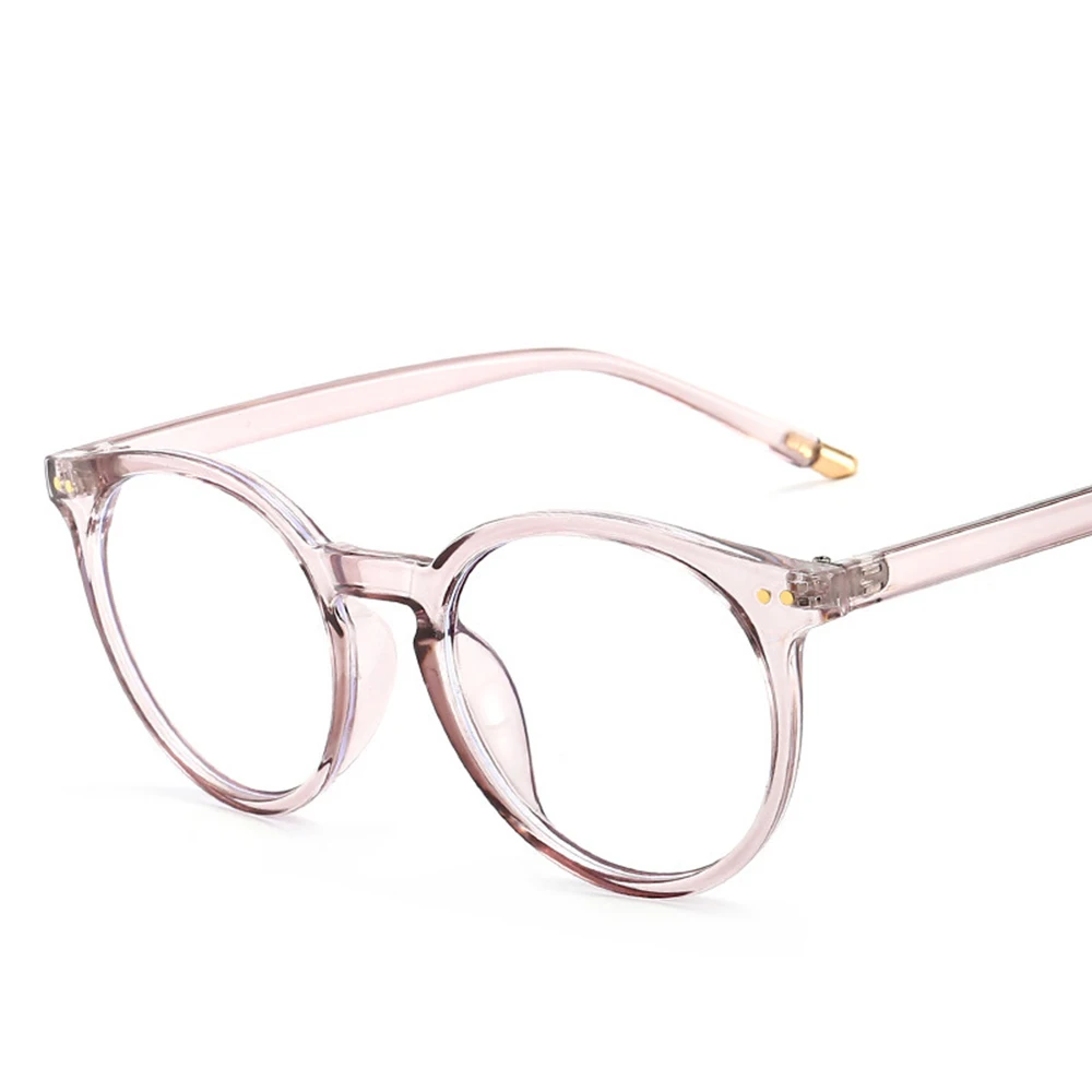 

Round Eyeglasses For Women Men Computer Anti Blue Light Glasses Frames Transparent Optical Fake Eyeglass Myopia Frame