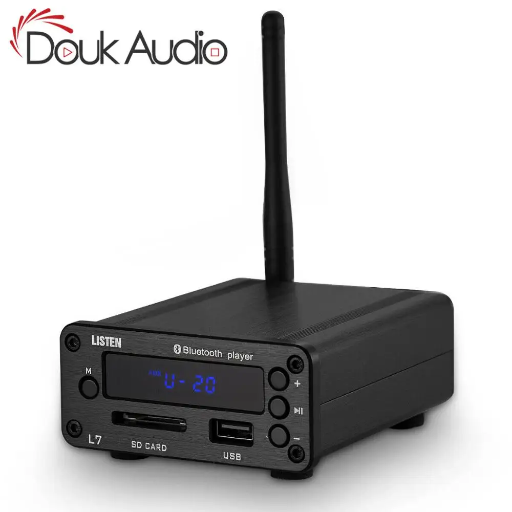 Douk аудио HiFi Bluetooth 5,0 декодер APE без потерь Музыкальный Аудио плеер мини Предварительный усилитель поддерживает u-диск SD FM радио