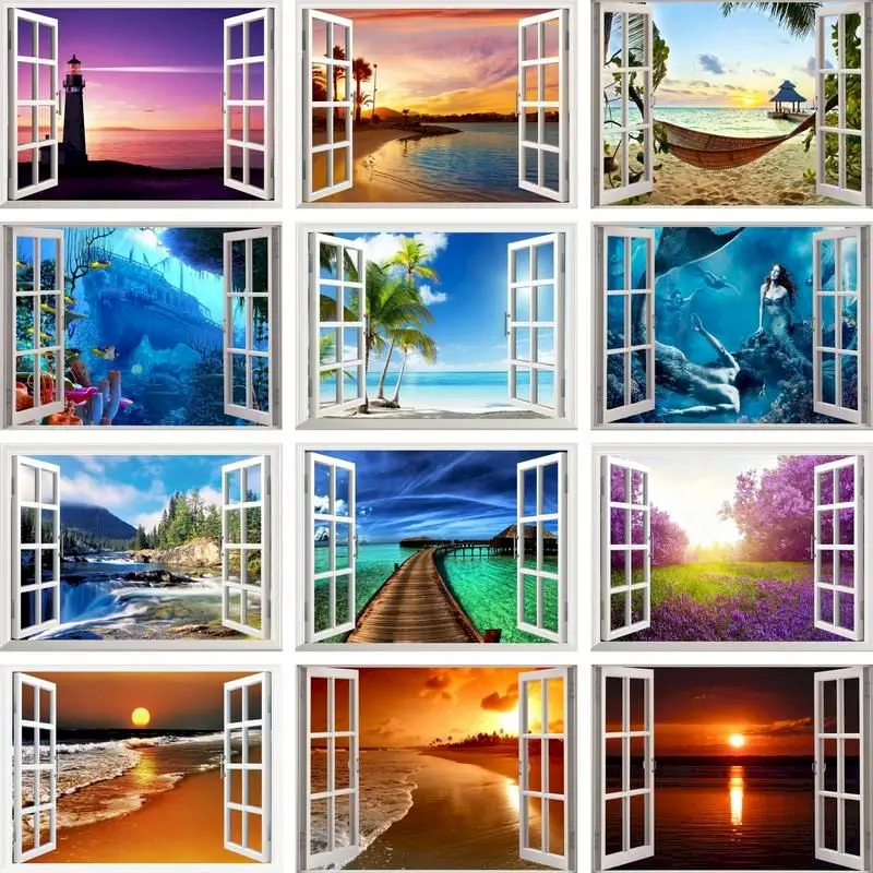 

GATYZTORY Scenery Paint By Numbers For Adults Kids Landscape Picture Drawing Home Decor Coloring On Canvas Artwork