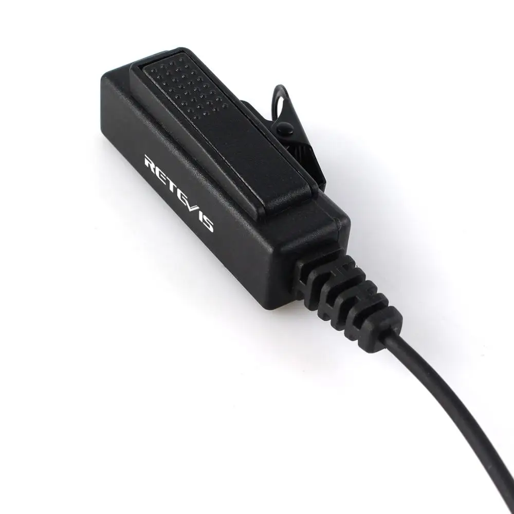 Черный Retevis R 1M21 двухпроводный большой PTT акустический трубчатый наушник для Motorola