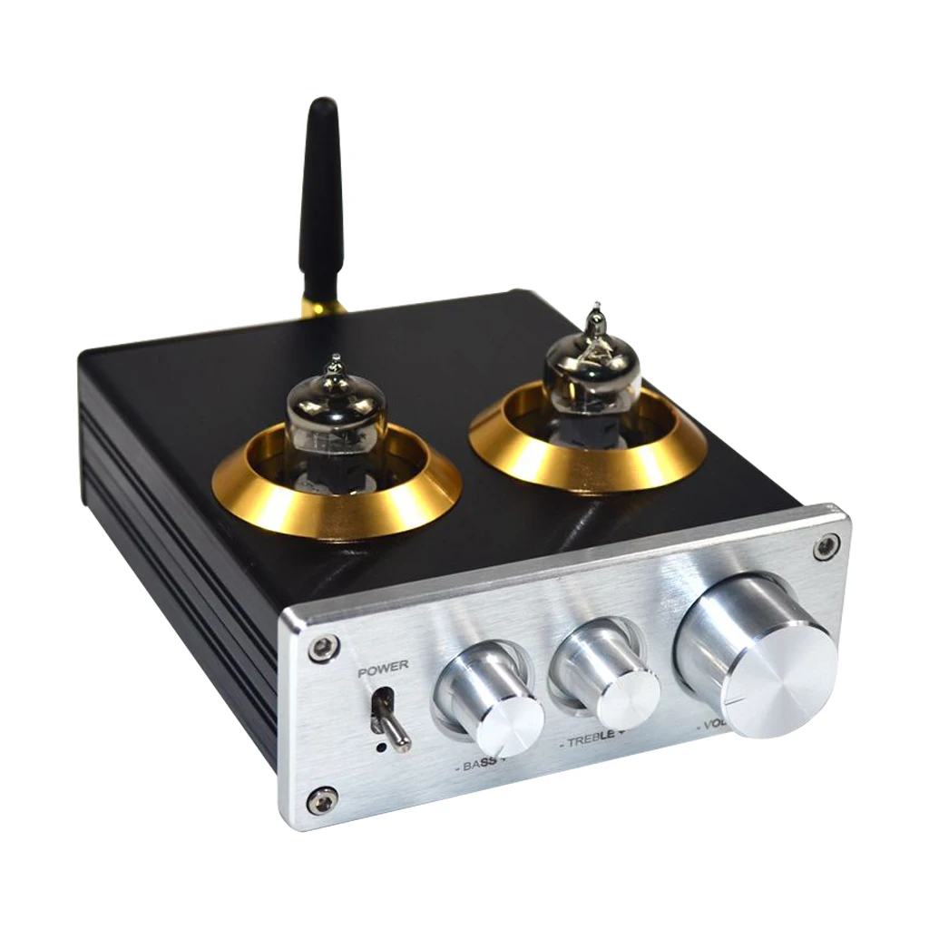 DC 12V HI FI 6J1 вакуумная трубка усилитель стерео цифровой тройной и басовый тон ручка