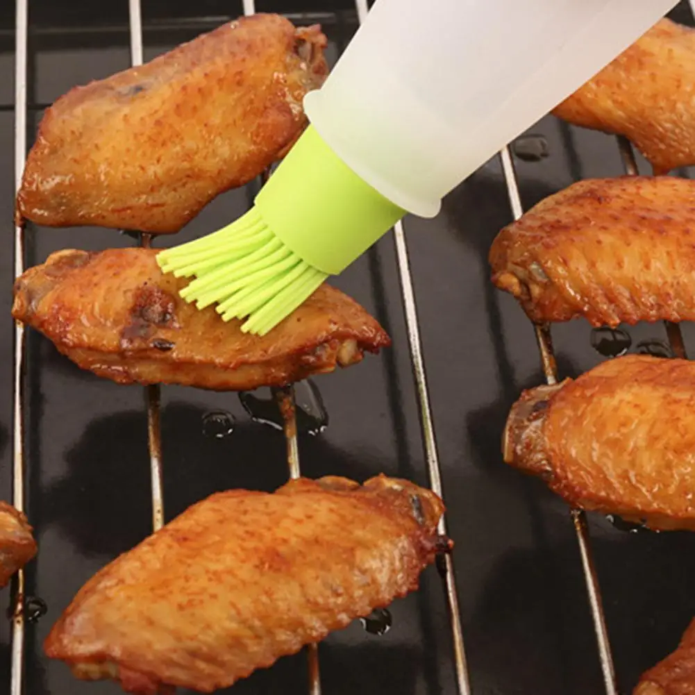 

80% Hot Sales!!! Portable High Temperature Resistant Silicone Oil Bottle Brush Barbecue Baking Tool