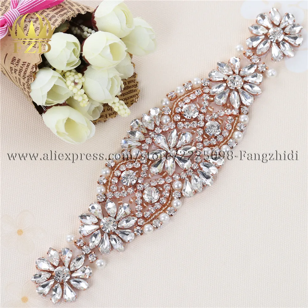 (30pieces) Wholesale Handmade Hotfix Cristal Diamond Stone Gold Rhinestone Applique for Garment Dresses Headband Bridal Garter | Дом и сад
