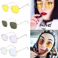 sunglasses auto driving travel clear lens solid glasses uv 400 protection metal frame square ocean lenses mirror eye goggle