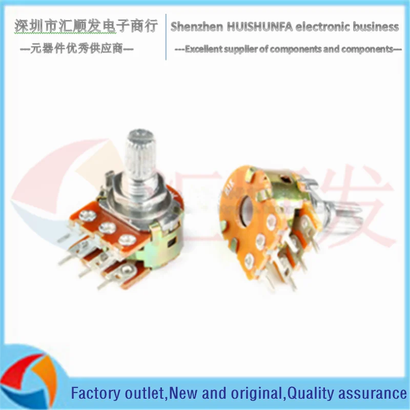 

WH148 double potentiometer B1K/2K/5K/10K/20K/50K/100K/500K 6 feet handle length 15MM