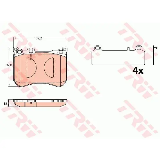 Brake pads MERCEDES W222/с217 13 front TRW GDB2144 | Автомобили и мотоциклы