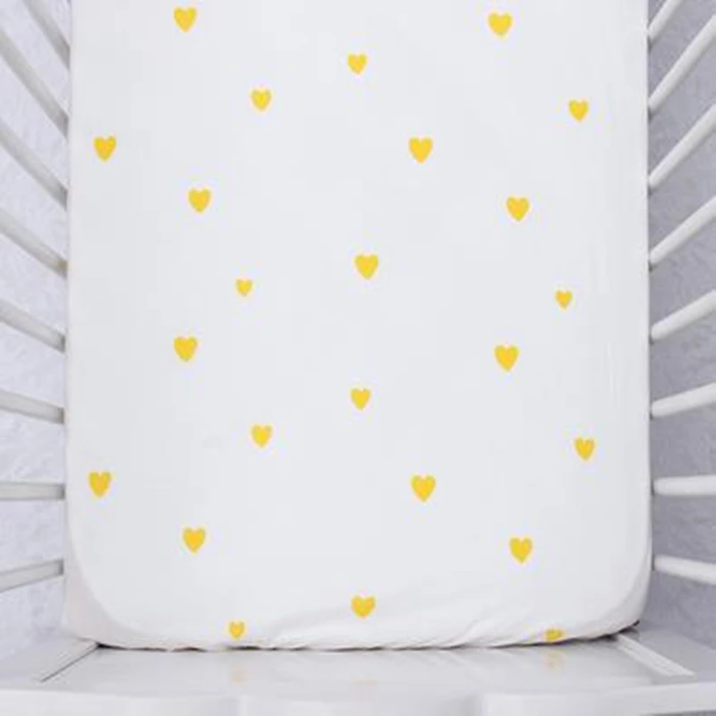 Простыня для детской кровати хлопковая черно белая детская кроватка с рисунком