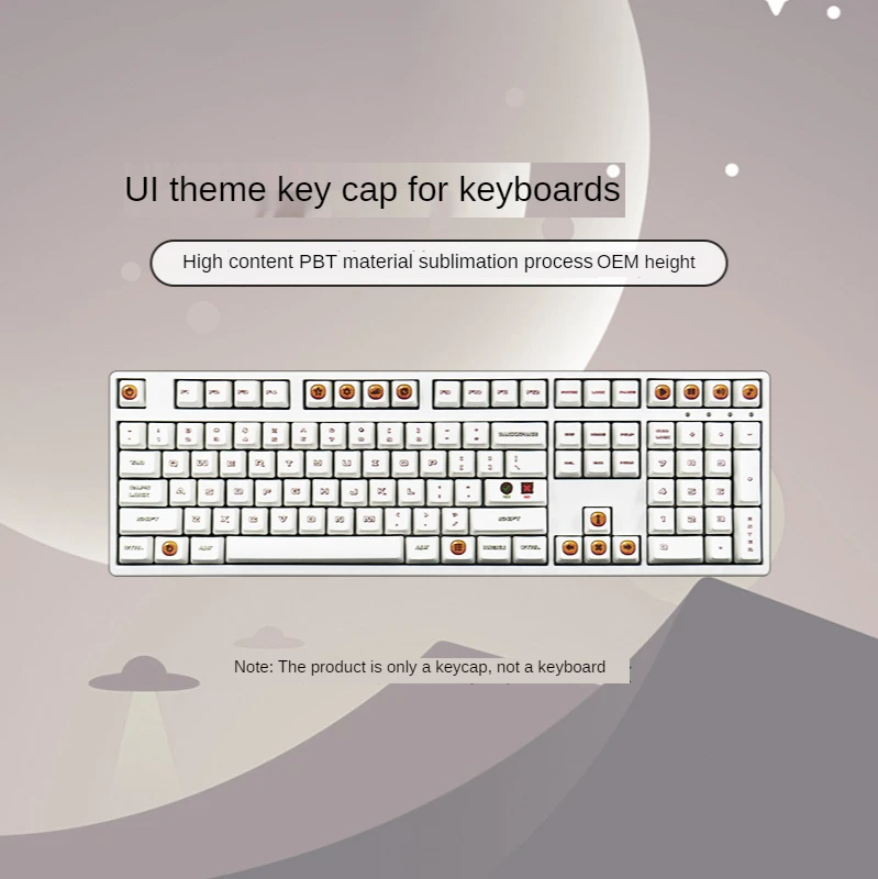 

108-key UI Design Theme Keycaps PBT Sublimation OEM Highly Mechanical Keyboard Keycaps Cherry MX Switches Keyboard 61 87 96 GK64