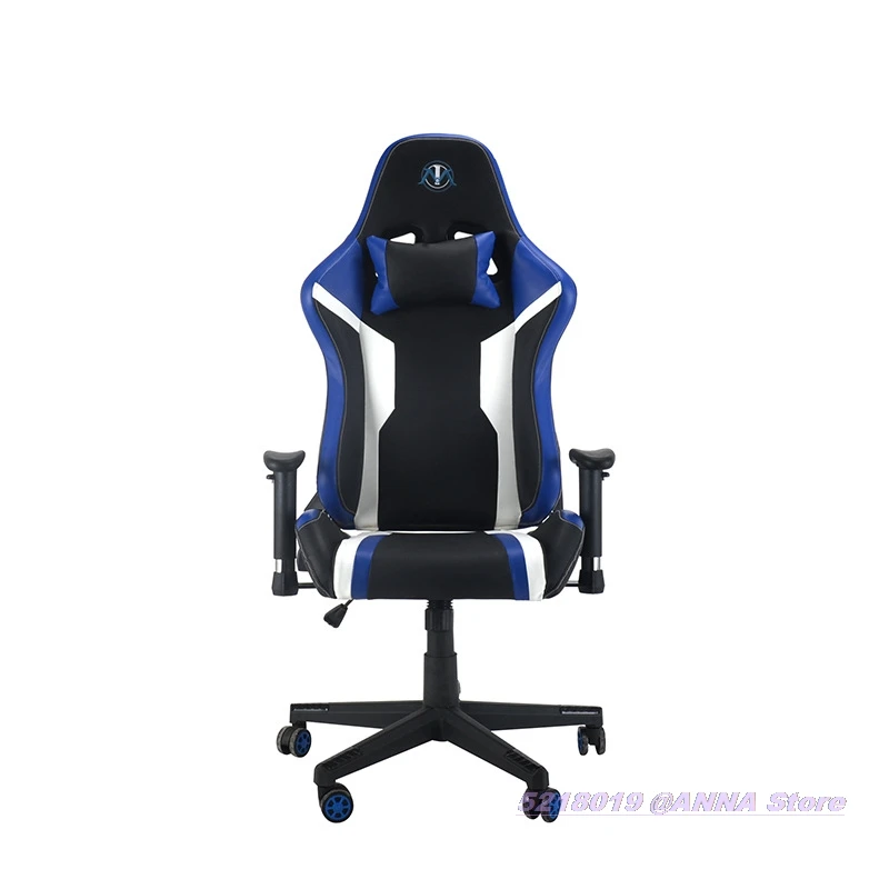 

Liftable Swivel Reclining Computer Gaming Chair High Leather Nylon Feet Elastic Ergonomic HomeOffice Business Supplies BlackBlue