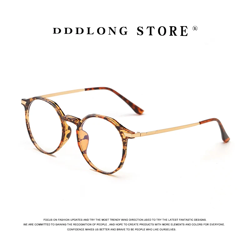 

Круглые очки DDDLONG с защитой от синего света, оправа для очков по рецепту для мужчин и женщин, оптические очки D13