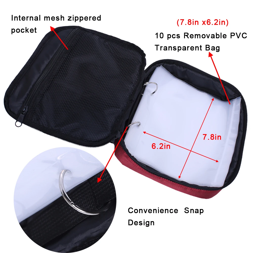 Isca de Pesca Caixa de Armazenamento Equipamento para Vermes e Jigs Soft Isca Macia Binder Bolsa Carteira 10 Xx8.5 x 2 3 High Quality Esporte e Lazer