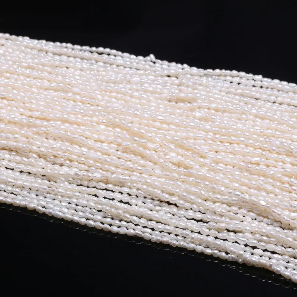 

Natural Freshwater Pearl Beads AA Small Beads Punch Loose Beads for Jewelry Making DIY Necklace Bracelet 2-2.3mm