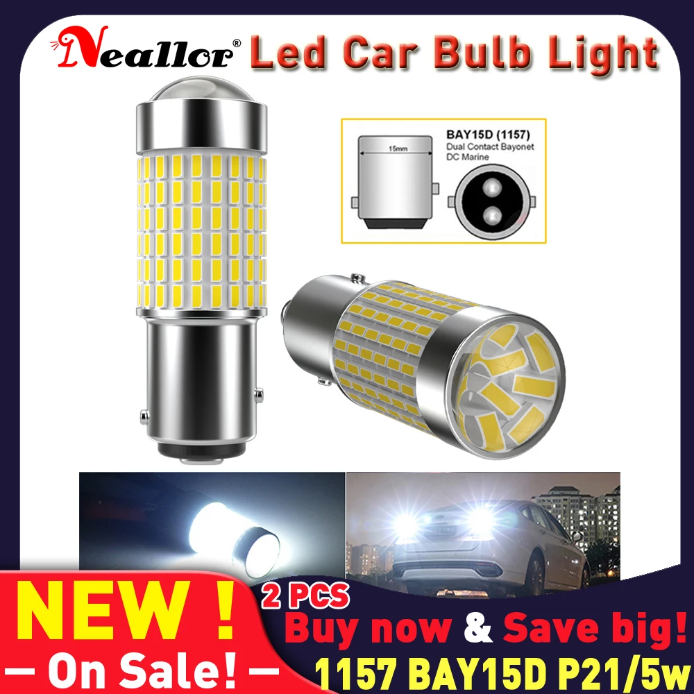 

P21/5w 1157 Bay15d Led Canbus Bulbs On Car P21W 1156 BA15S W21W 7443 T25 3157 T20 Backup Reverse Parking Drl Light Diode Lamps