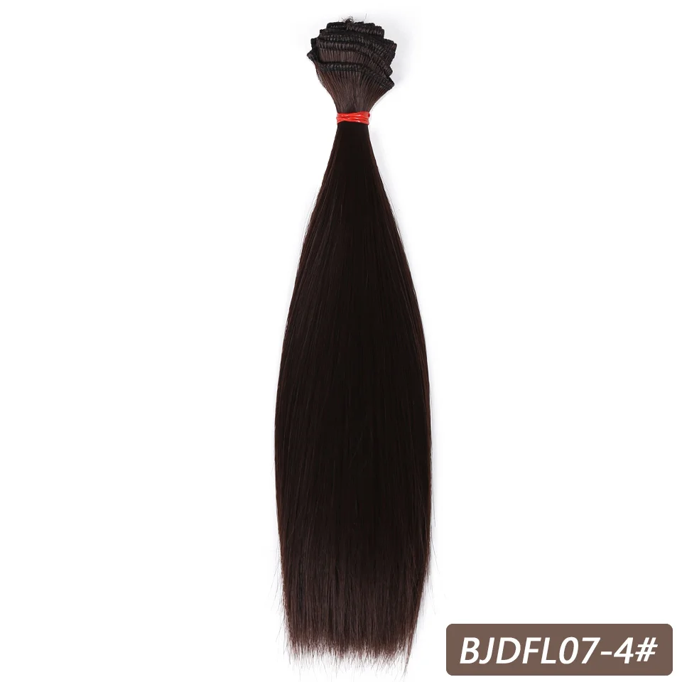 Allaosify bjd парик для кукол 25 см* 100 см Черный Розовый Белый Серый цвет длинный прямой парик для кукол волосы для 1/3 1/4 BJD DIY парик
