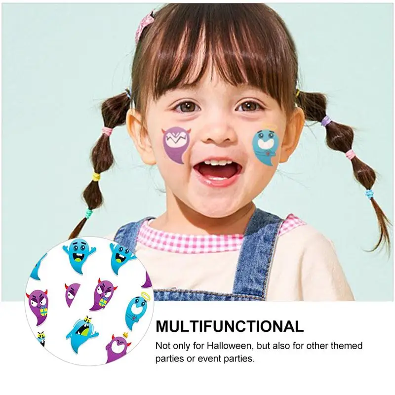 

8 Pcs Funny Halloween Waterproof Cartoon Pattern Stickers Ghost Stickers (Assorted Color)