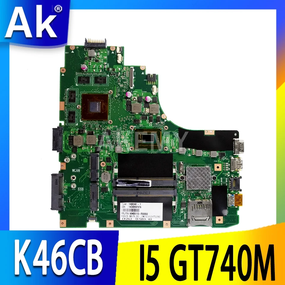 

90NB0110-R00110 K46CB Laptop motherboard for ASUS A46C S46C E46C K46CB K46CM mainboard I5-3317/3337 GT740M-4GB