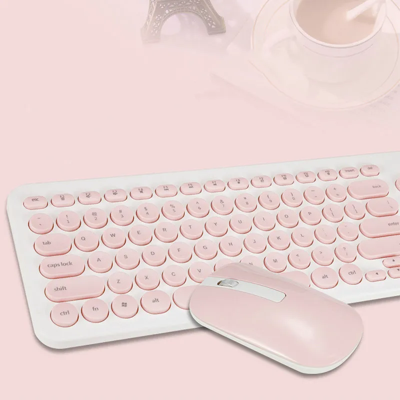 Беспроводная Бесшумная клавиатура для мыши 2 4 ГГц комбинированная круглая