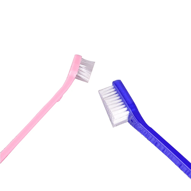 

2pcs Dog dual-end toothbrush Brush Bad Breath Tartar Teeth Tool pet oral dental 2 sided brush helps reduce plaque