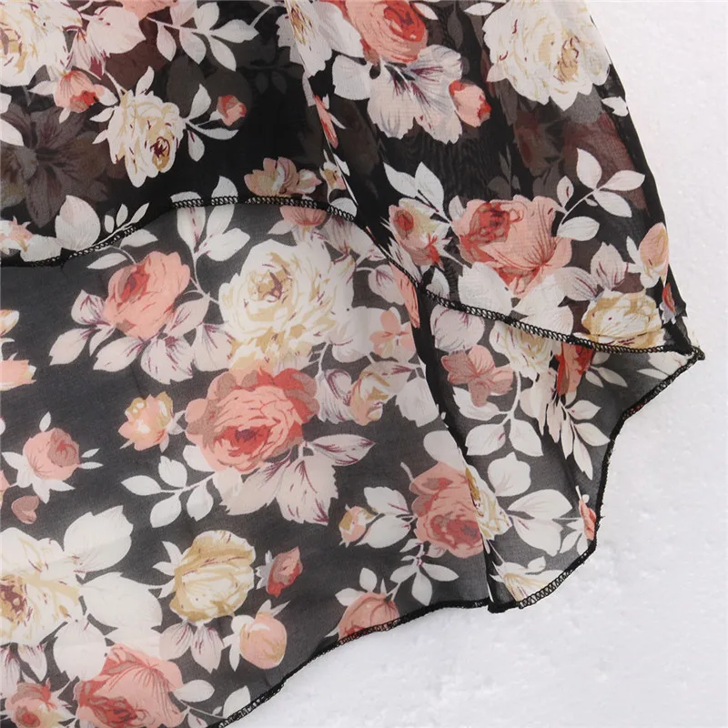 

Batwing Sleeve Chiffon Blouse Women Casual Floral Print Loose Kimono Shirts Big Size Beach Tunic Tops Peplum Blusas Robe