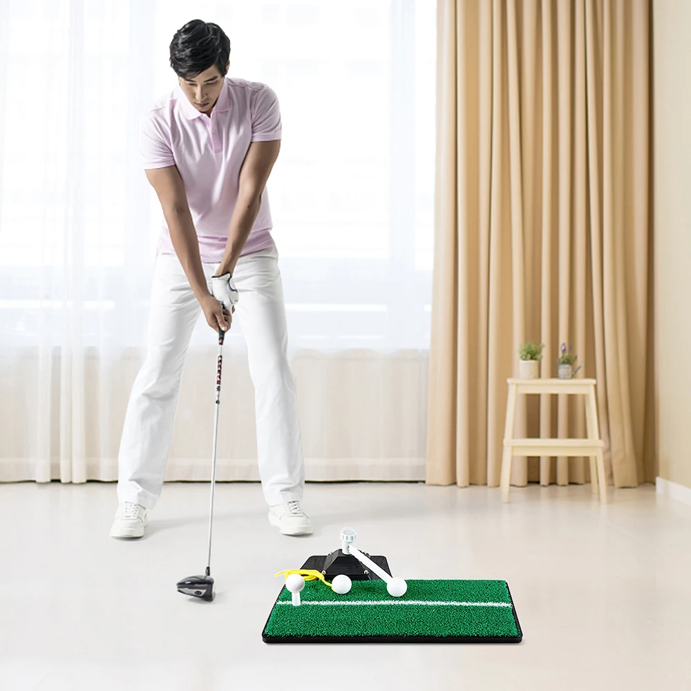 

Golf Practice Swing Mat Golf Power Trainer Golf Grass Training Mat for Outdoor Indoor Home Garden Office