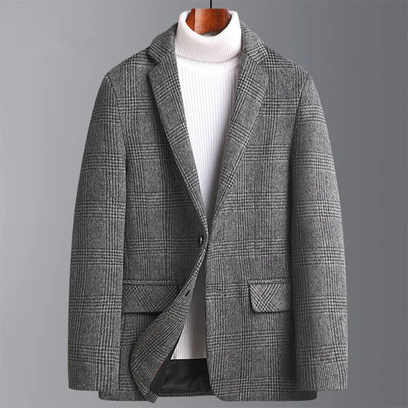 

New Winter Wool Thicked Casual Coat Men's Winter Warm Coat Men Winter Jackets
