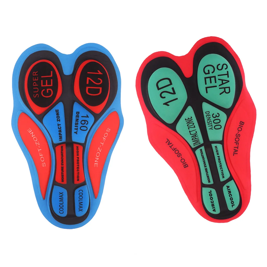 2 шт. велосипедное нижнее белье для велосипеда шорты штаны подушка замена 12D