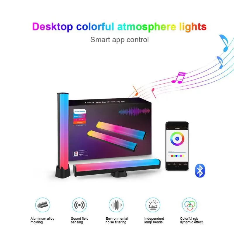 

LED Strip RGB Voice-Activated Rhythm Ambient Light Colorful Sound Control Ambient Light 4 Music Modes Indicator Car Desktop