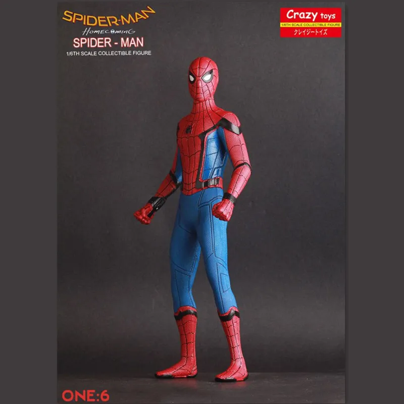 

Crazy Toys Marvel Action Figure 1/6 Super Hero Spiderman Home Coming Model Toys