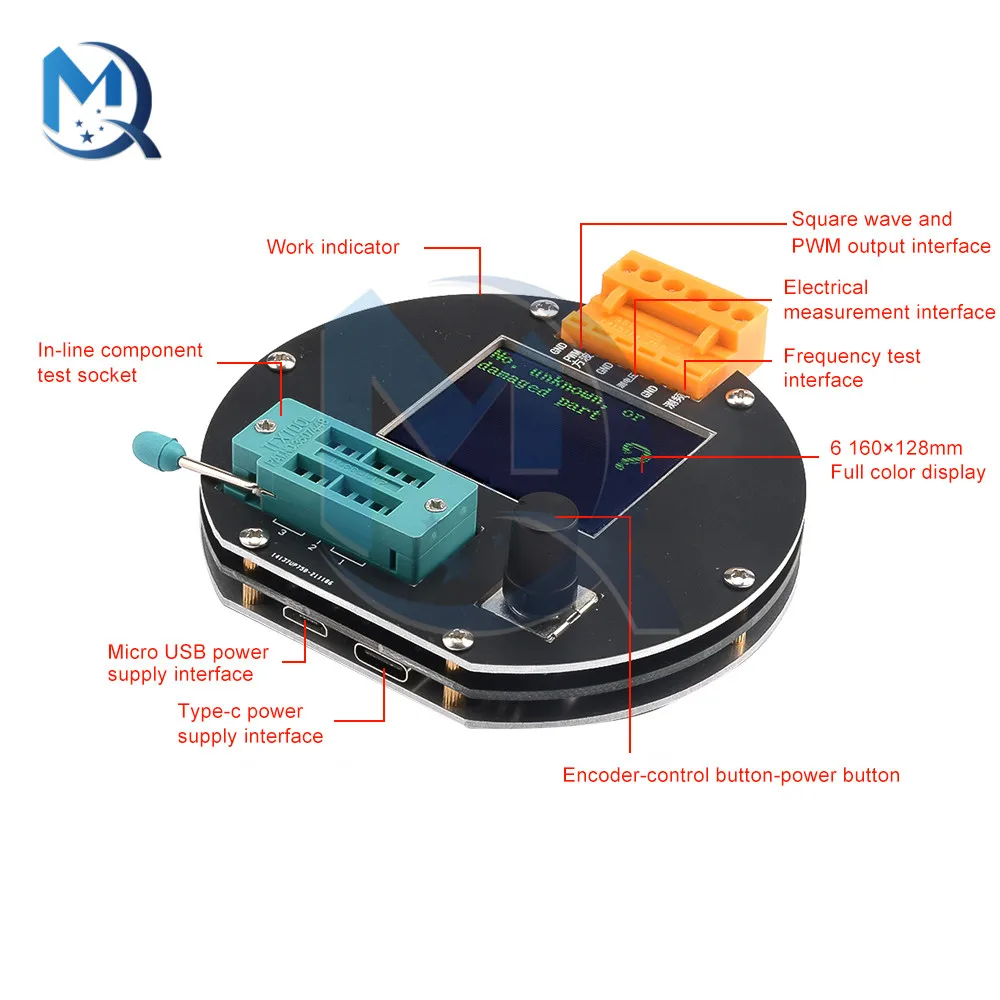 Тестер транзисторов GM328A измеритель сопротивления индуктивности и емкости с