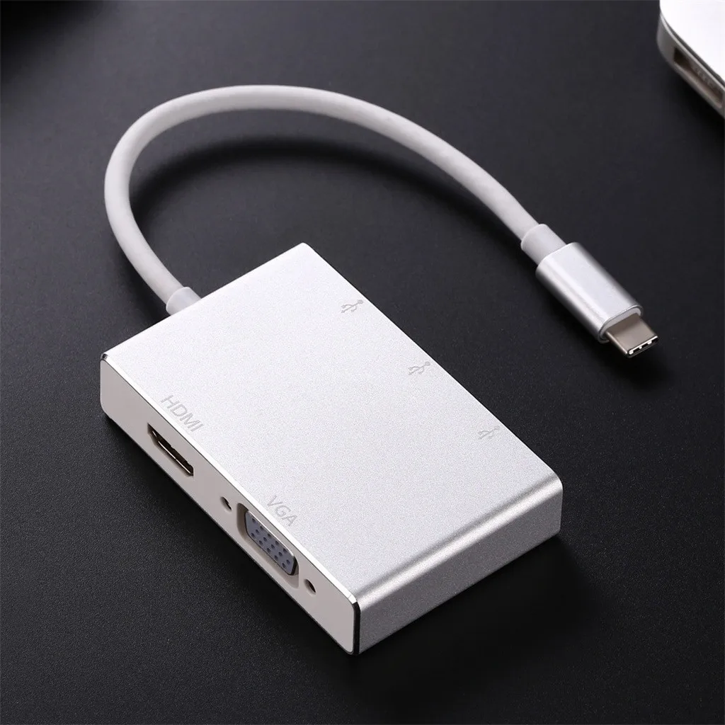 Смарт концентратор Type C док станция к HDMI VGA usb хаб адаптер 5 в 1 USB 3 0 конвертер для