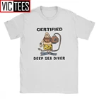 Забавная сертифицированная футболка для глубоководного дайвинга, мужская спортивная футболка из чистого хлопка для дайвинга и подводного плавания