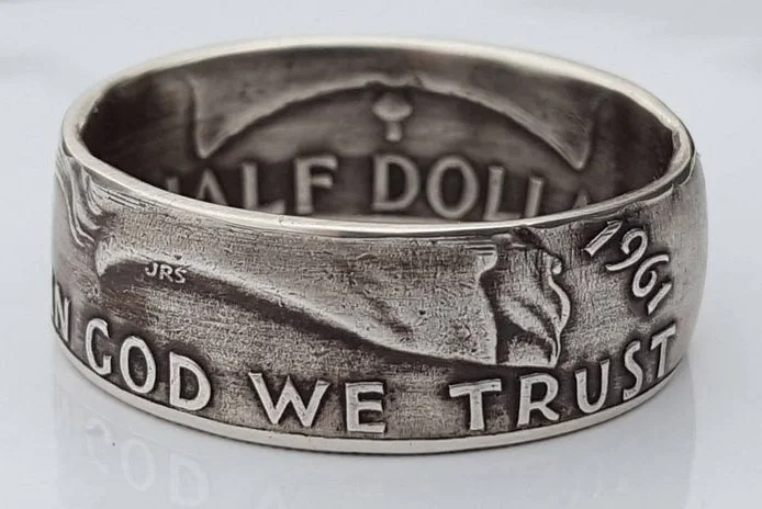 

Coin Rings Vintage Handmade From Morgan Silver Dollar "1961" Ring Collecting Jewelry Size 6-13 Rings for Men