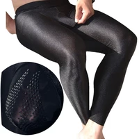 sexy men u convex pouch mens leggings shiny silicone granules thermal mens underwear male underpants mens thermo tights pants