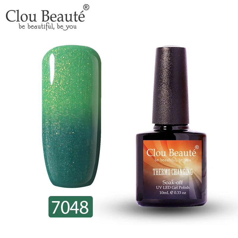 7048 Clou Beaute гель-лак, меняющий цвет в зависимости от температуры, гибридный УФ-лак для ногтей, стойкий, растворимый гель, 10 мл - Цвет: 7048