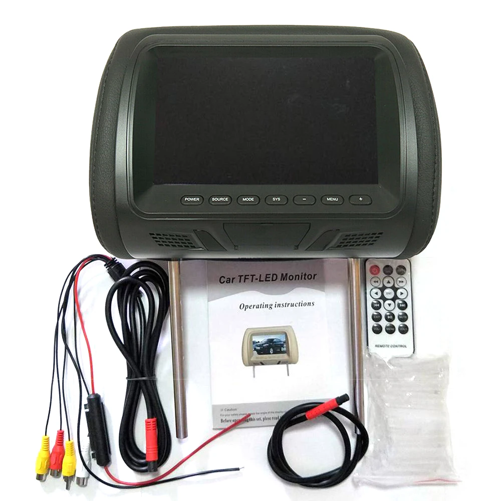 7 Inch Car Monitors MP5 Player TFT LED Screen Headrest Monitor Support AV/USB/SD Input/FM/Speaker/Car Camera DVD Display Video 5 |