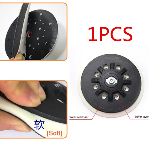 1PCS Soft 6 дюймов 150 мм мягкая жесткая шлифовальная накладка шлифовальная Подложка для Festo BOSCH DeWALT HITACHI MAKITA Hilti Milwaukee WORX Полировочный диск - Цвет: 1PCS Soft