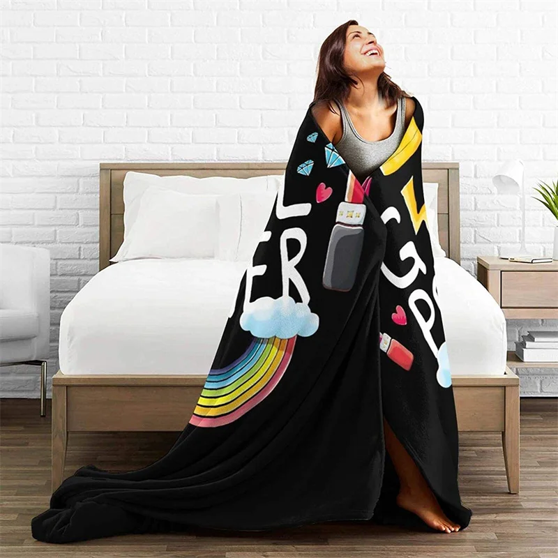 

Girls Power Soft Plush Gift Flannel Microfiber Fleece Bedspread Sherpa 3D-Printed Blanket Couch Bedroom Decorative