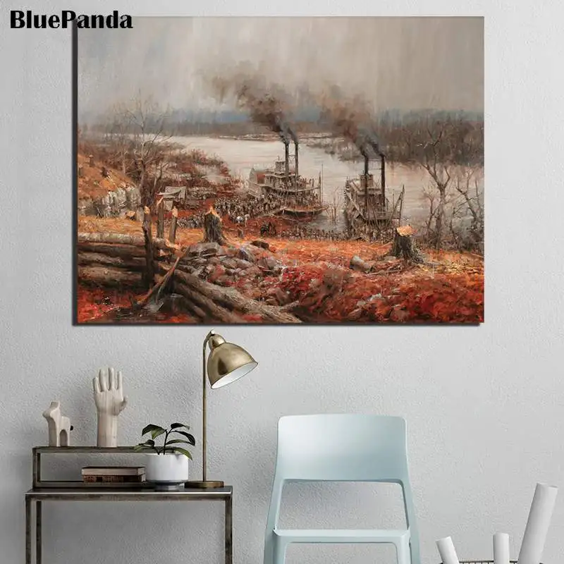 City Soldier War Canvas Painting Oil Print Poster Wall Art HD Picture For Living Home Bedroom Decoration | Дом и сад