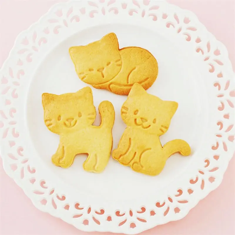 3 шт. котенка формы для печенья Fondant (сахарная) резец прессформы украшение торта