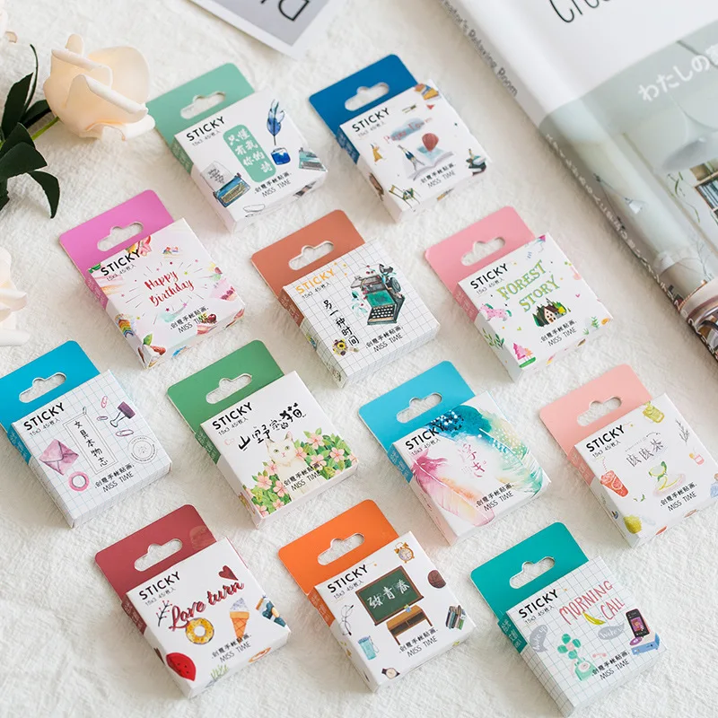 45 шт./кор. канцелярские наклейки оперение DIY Планета липкий Бумага Kawaii Луна