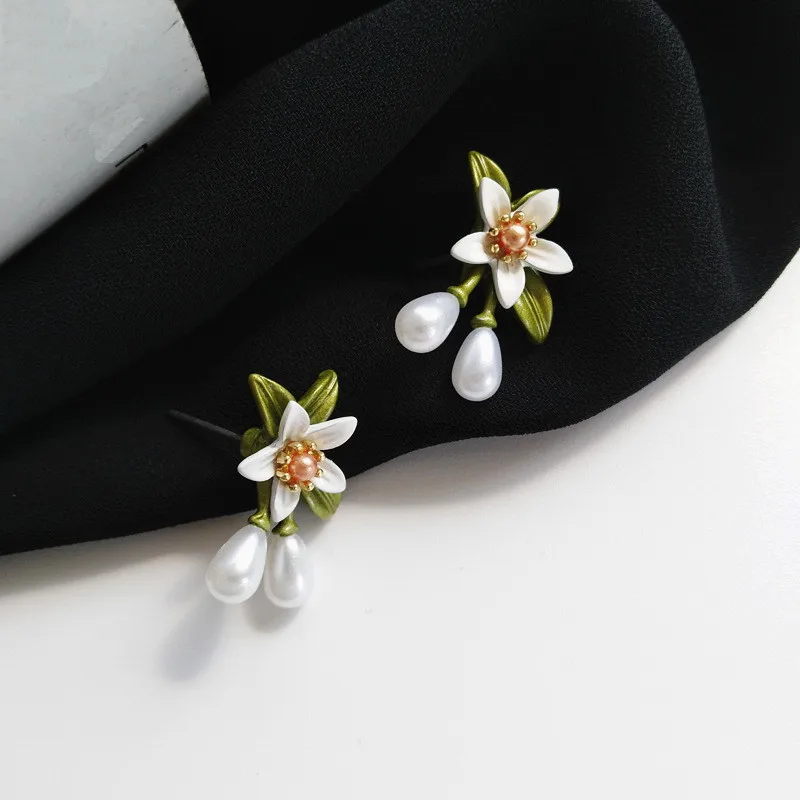 Женские серьги-клипсы с искусственным жемчугом Элегантные корейские ювелирные